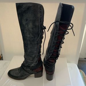 Freebirds tall lace up boots